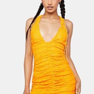 Free People Orange Mini Dress